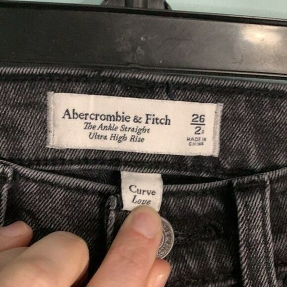 Abercrombie Curve Love The Ankle Straight Ultra High Rise - Picture 5 of 7